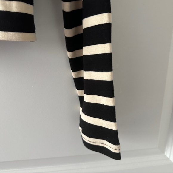 NWT Mango Black Cream Knitted Cardigan Gold Buttons Women’s Size Large Preppy - Picture 10 of 16